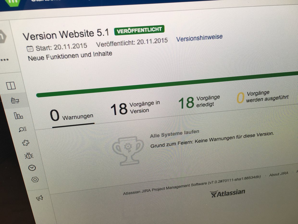 mehrwert Website 5.1 im JIRA Release